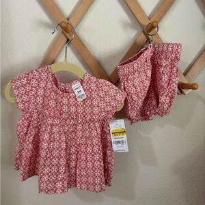 Carter's Pink Patterned Kids Dress Set
